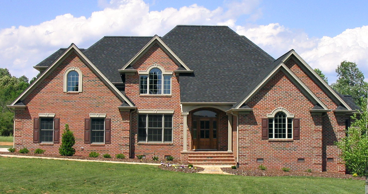 custom brick home at moss lake